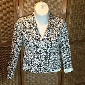 ☀️MICHAEL Kors blazer. Black & White Paisley. Fully lined. Fresh print. Size 10.